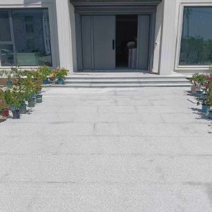 芜湖 芝麻白花岗岩地铺石地面铺装