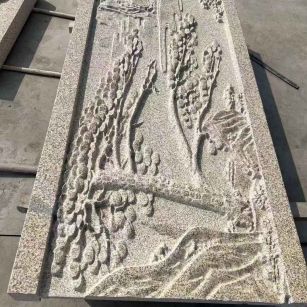 芜湖 黄金麻雕刻板浮雕迎客松