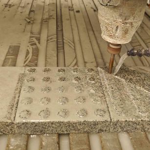 芜湖 芝麻白花岗岩石材盲人石、盲道石、盲点石