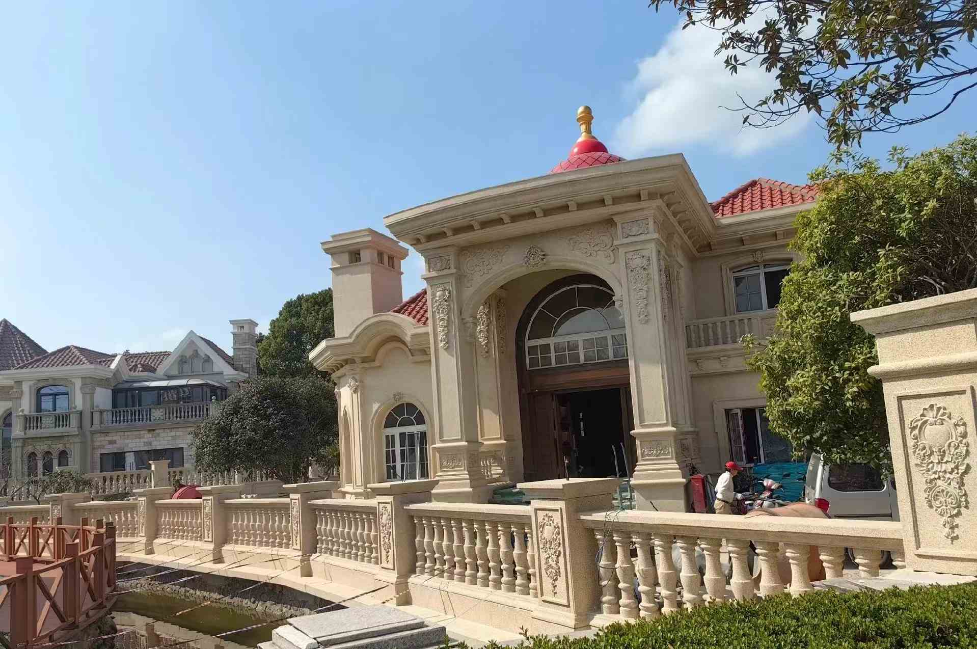 芜湖 黄金麻花岗岩欧式别墅