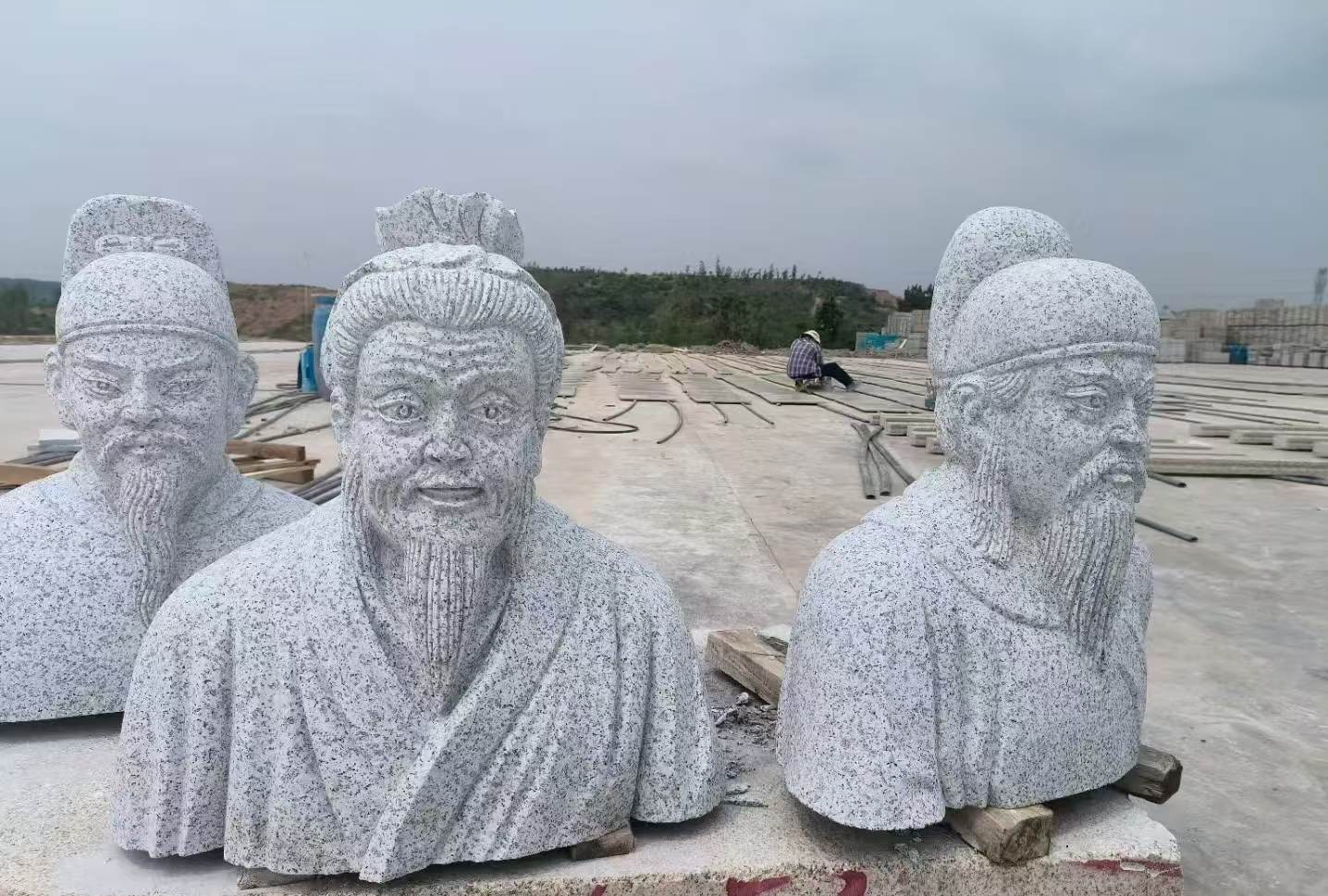 芜湖 白麻花岗岩石材人物立体雕刻