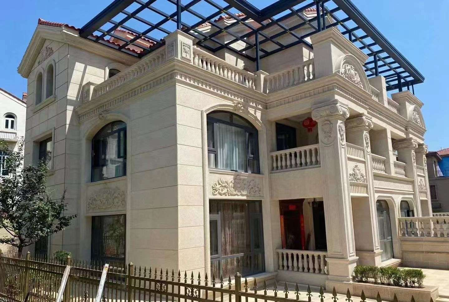 芜湖 黄金麻花岗岩荔枝面别墅外墙干挂