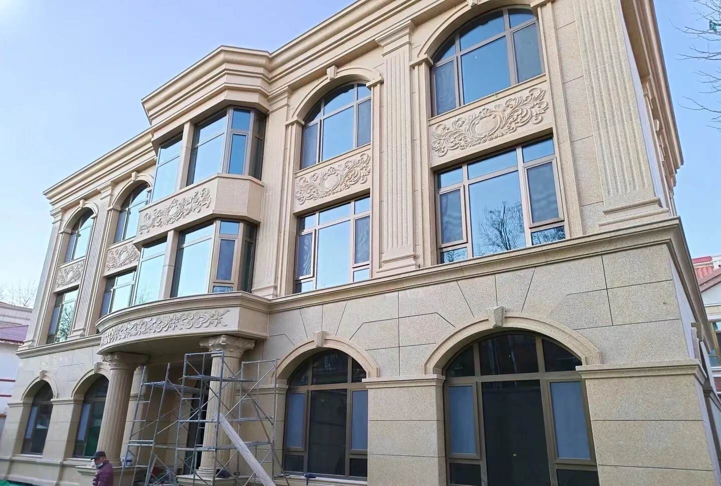 芜湖 黄金麻花岗岩别墅外墙干挂