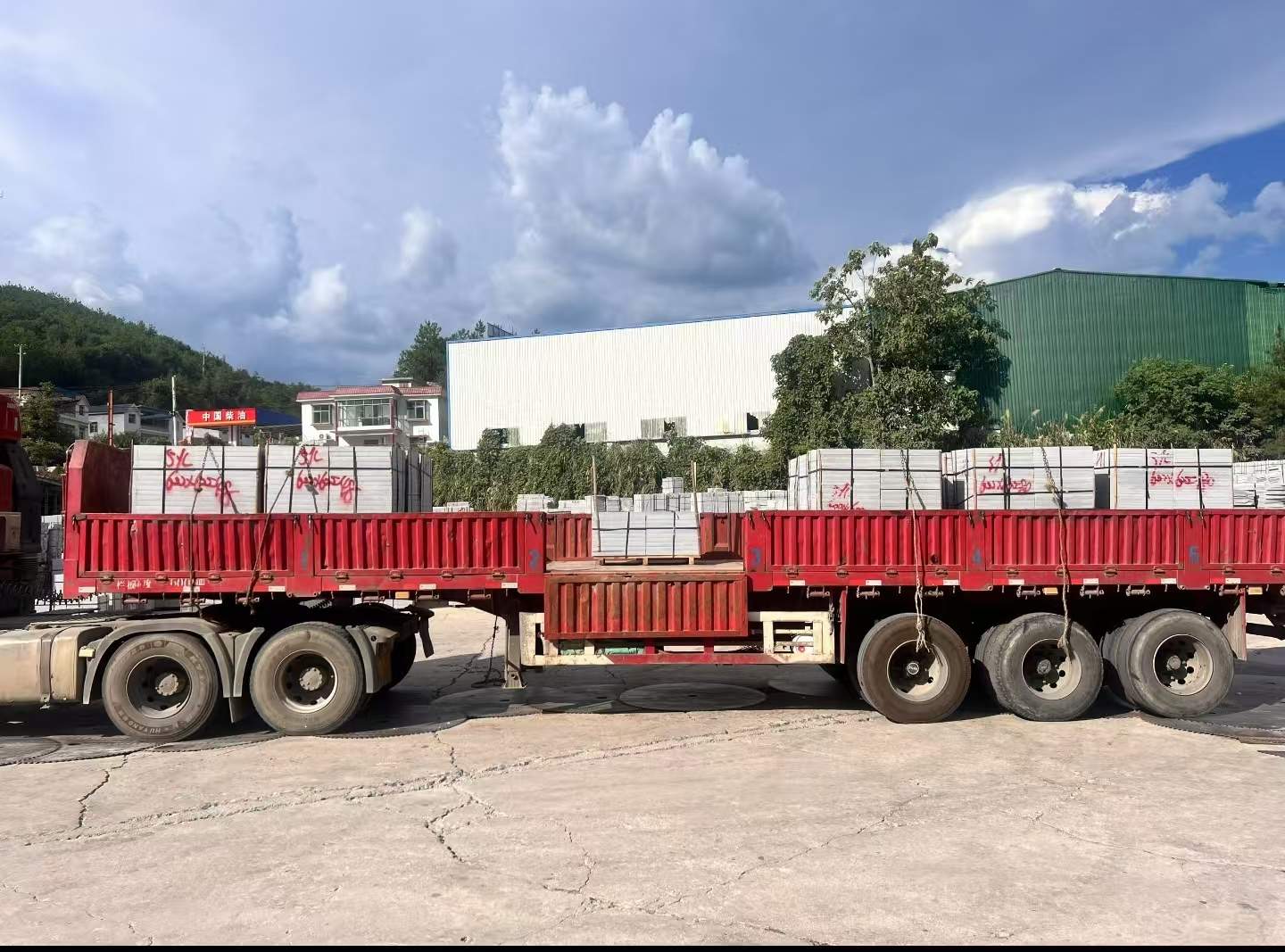 芜湖 芝麻灰花岗岩地铺石出货日常